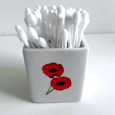 REF 5633 CUBE COTONS TIGE COQUELICOT